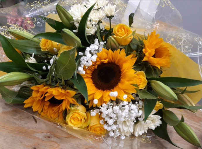 Anniversary aqua gift box  Bristol florist APB10